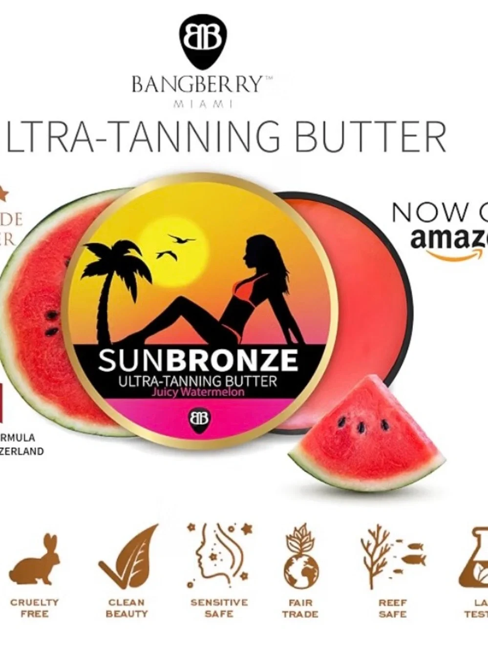 🌸B72 - SunBronze Ultra-Tanning Butter - Juicy Watermelon🍉🛍️